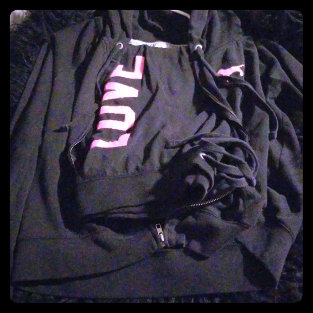 PINK Victoria's secret hot pink sequins set